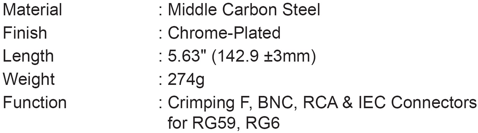 לוחץ מחברים דחיסה כבלים קואקסיאליים
